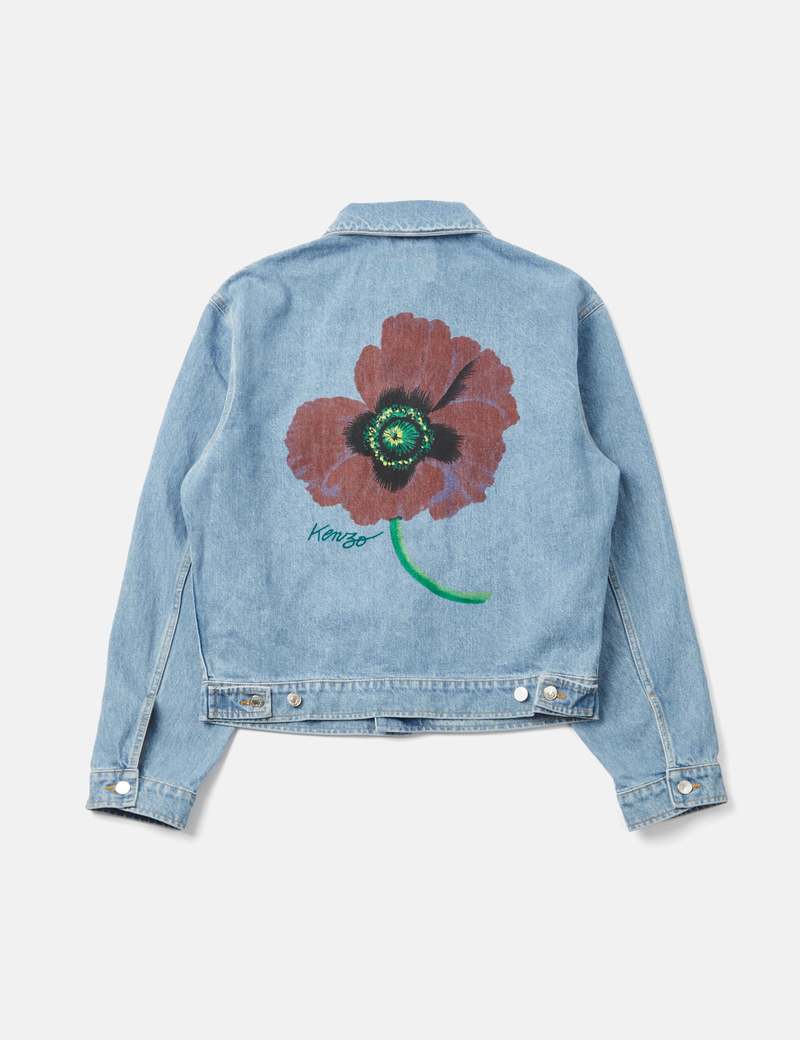 Kenzo Poppy Denim Jacket - Sky Blue | Garmentory