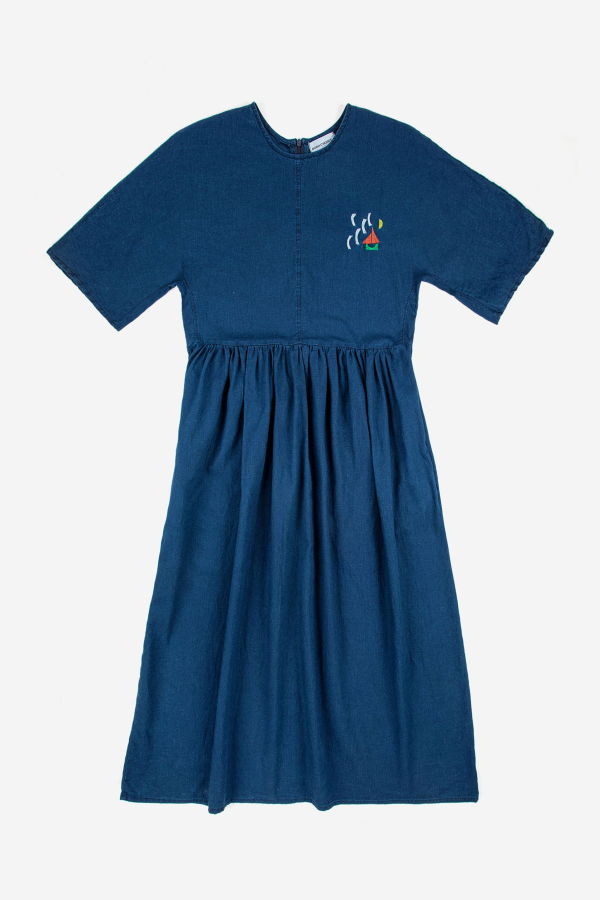 Bobo Choses  Nautical Print Dress - Indigo