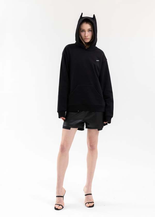 Coperni HORN HOODIE - BLACK | Garmentory