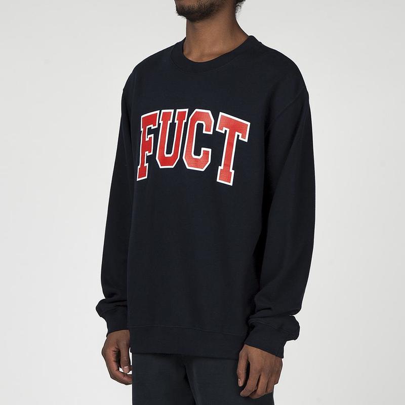 Fuct Ssdd College Crewneck - Navy Blue | Garmentory