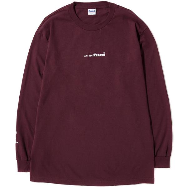 FUCT SSDD Fuct Advertisement 1991 Long Sleeve T-Shirt - Burgundy FUCT SSDD Fuct Advertisement 1991 Long Sleeve T-Shirt - Burgundy
