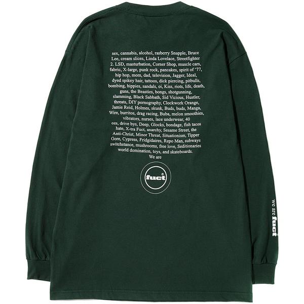 FUCT SSDD FUCT ADVERTISEMENT 1991 LONG SLEEVE T-SHIRT / FOREST GREEN FUCT SSDD FUCT ADVERTISEMENT 1991 LONG SLEEVE T-SHIRT / FOREST GREEN