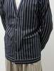 Frank Leder Woven Cardigan -  Blue Stripe - Thumbnail 5