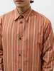Frank Leder Cotton Linen Shirt - Copper Stripe - Thumbnail 4