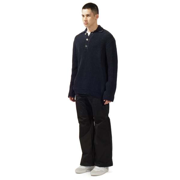 Our Legacy BIG PIQUET CHUNK COTTON RIB - NAVY | Garmentory