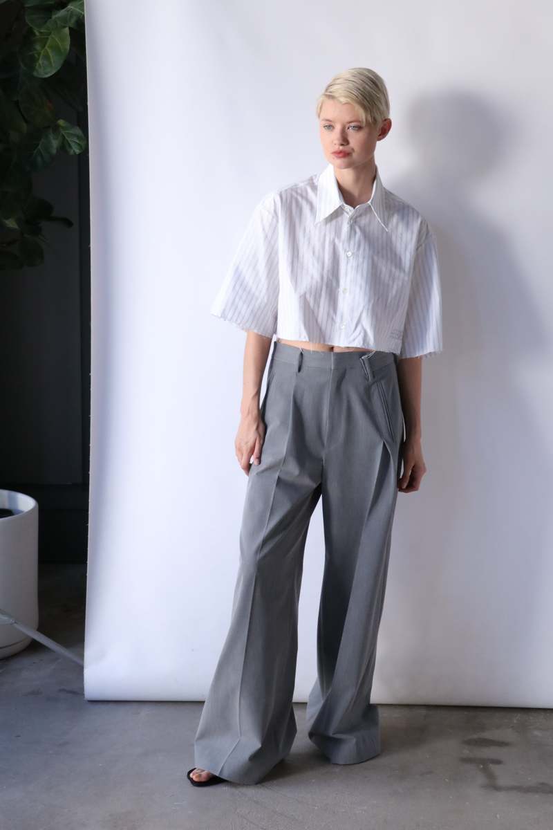MM6 Maison Margiela Short Sleeved Shirt - Off White/Silver
