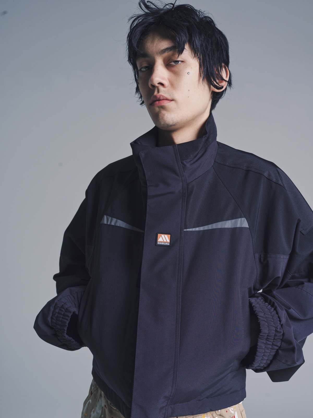 Black & Grey Shrunken Sports Jacket | Garmentory
