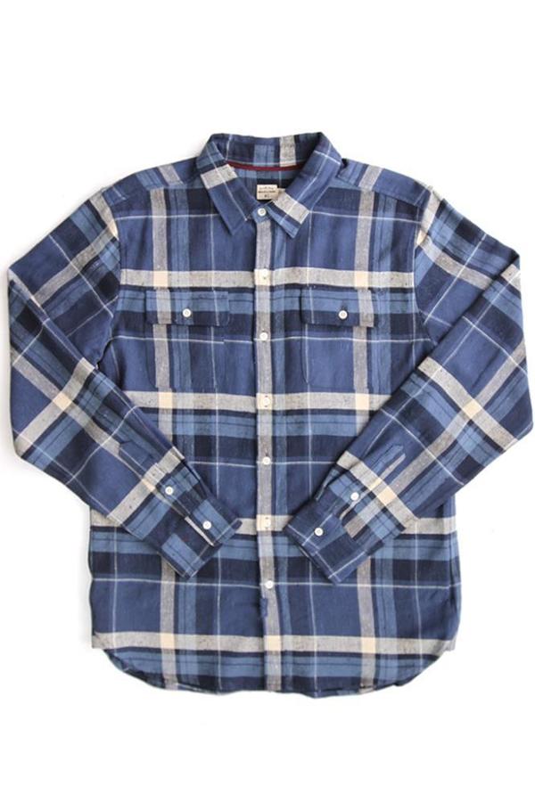 Bridge & Burn Cole SHIRT - Blue Plaid Bridge & Burn Cole SHIRT - Blue Plaid
