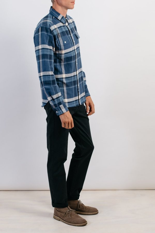 Bridge & Burn Cole SHIRT - Blue Plaid Bridge & Burn Cole SHIRT - Blue Plaid
