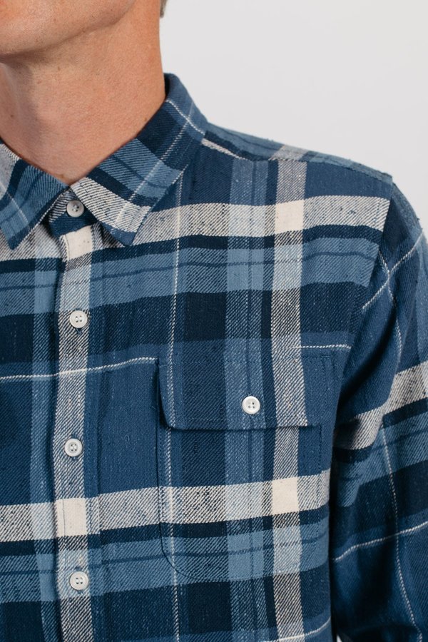 Bridge & Burn Cole SHIRT - Blue Plaid Bridge & Burn Cole SHIRT - Blue Plaid