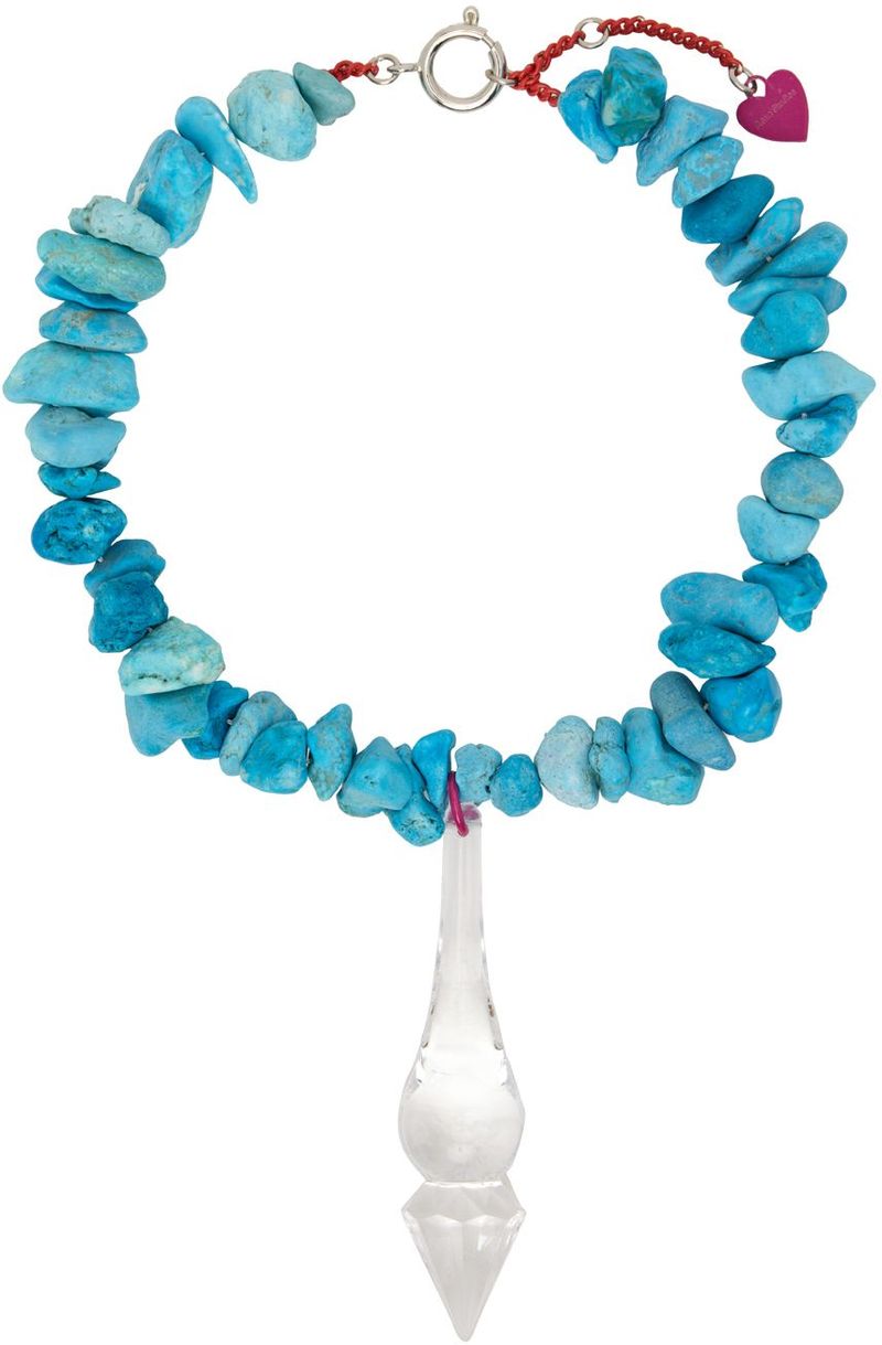 Acne Studios ネックレス 貝殻 ビーズ Acne Studios Beaded Necklace - Blue | Garmentory