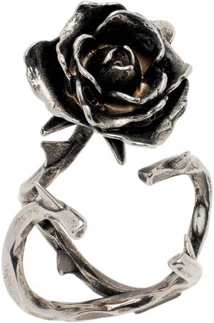 Acne Studios Gunmetal Arriva Ring | Garmentory