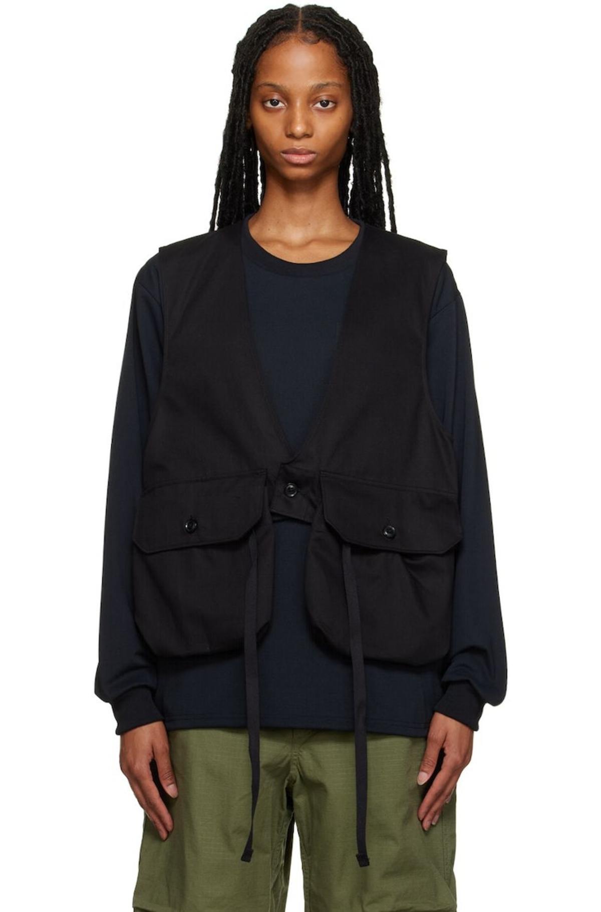 Engineered Garments Fowl Vest - Black | Garmentory