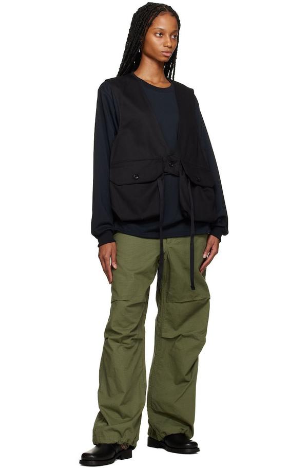 Engineered Garments Fowl Vest - Black | Garmentory