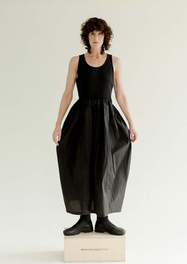 Amomento Sheer Jersey Dress - Black on Garmentory
