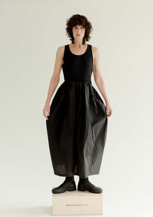 Amomento Sheer Jersey Dress - Black | Garmentory