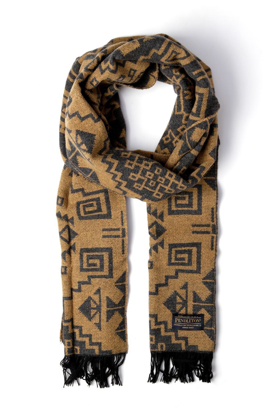 Pendleton Jacquard Scarf Warrior Rock Tan Garmentory