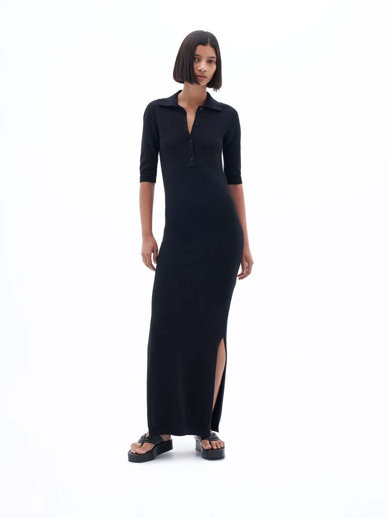 Filippa K Cotton Linen Dress - Black | Garmentory