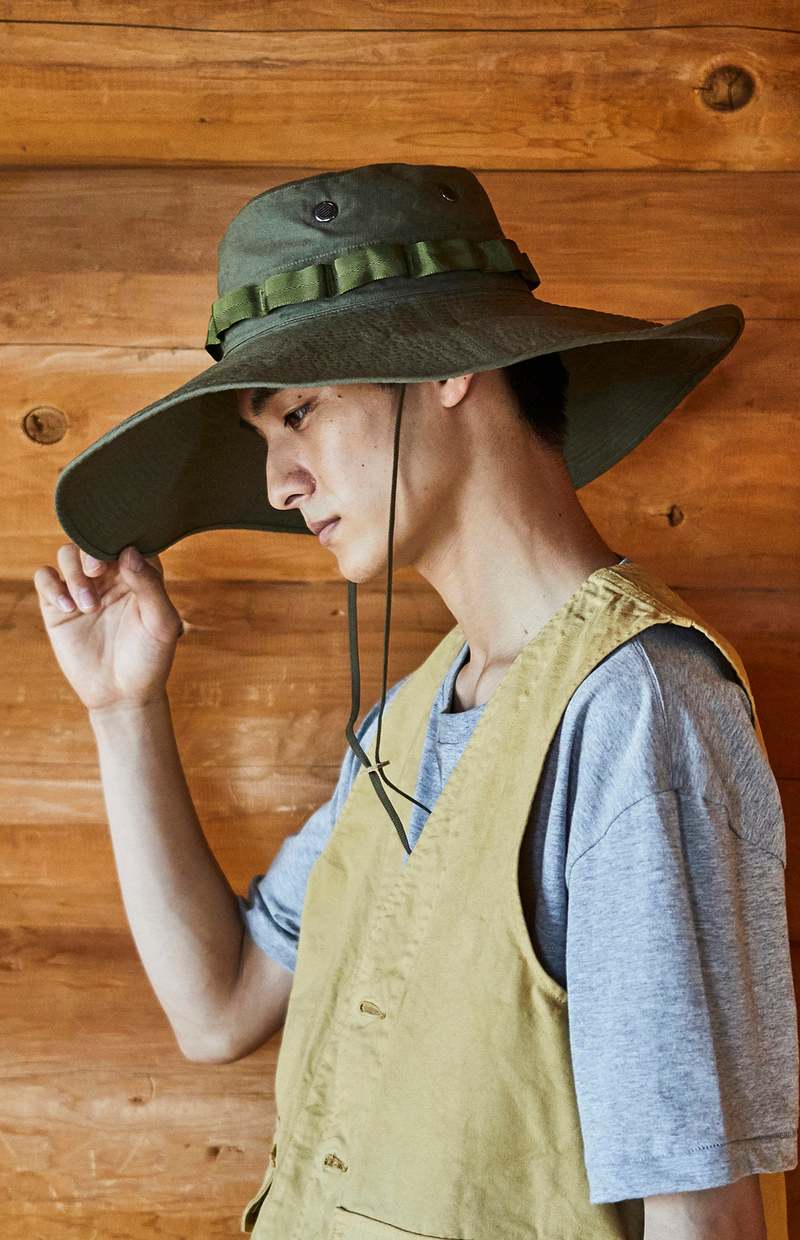 Orslow US ARMY Wide Brim Jungle Hat Ripstop - Army Green | Garmentory