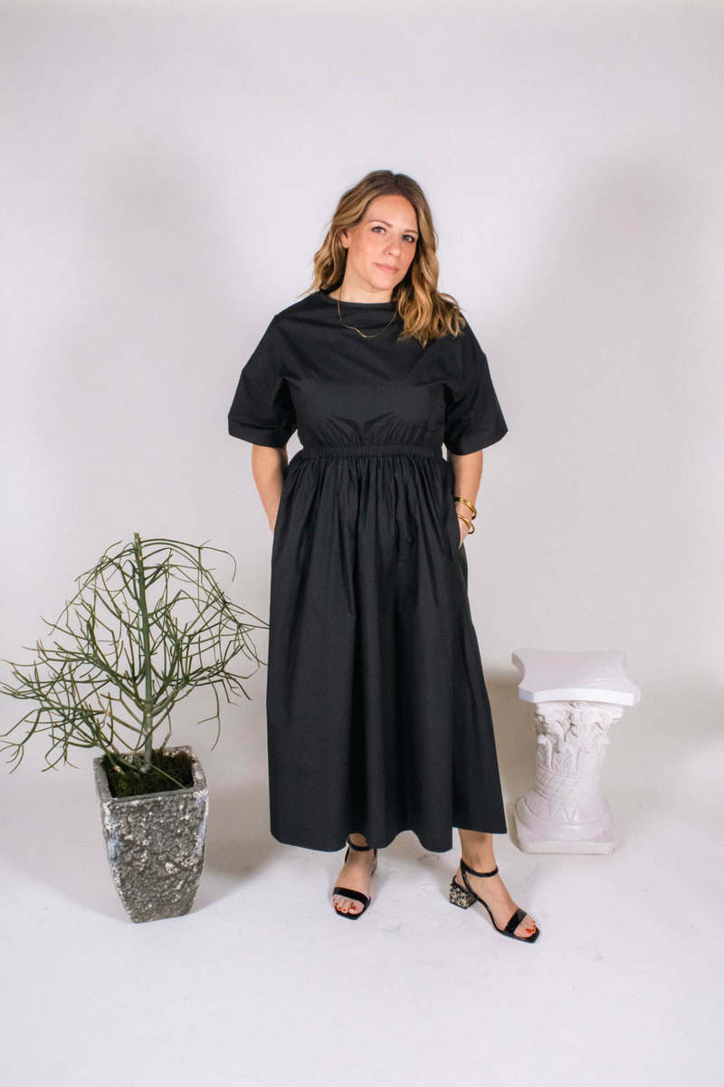 black crane pleats dress SALE 20% OFF - Black Crane