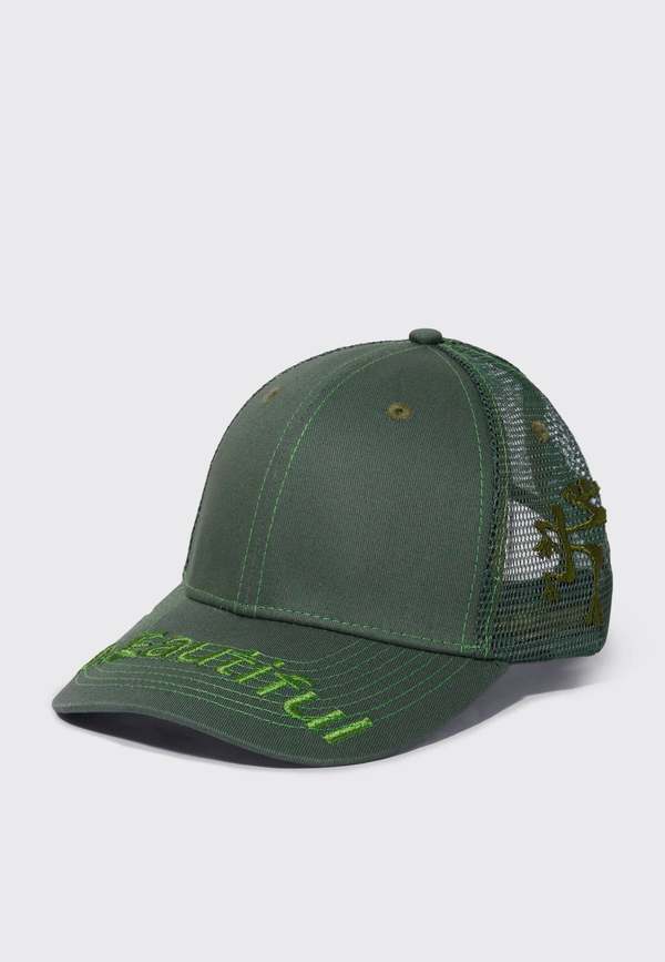 b.eautiful Soto Trucker Cap - Forest | Garmentory