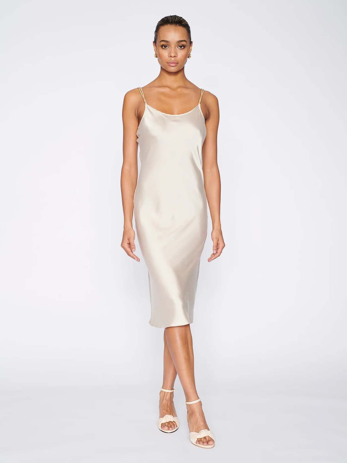 sand beige dress Catalina Cut-Out Dress