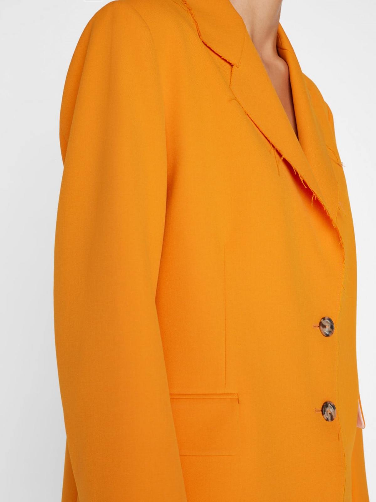 FRAME Denim Oversized Raw Edge Blazer Nectarine Garmentory