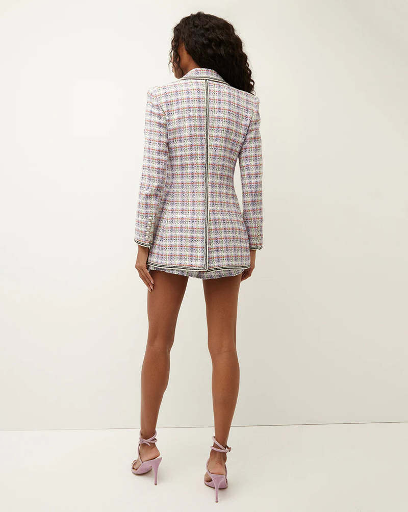 Veronica Beard Etney Dickey Jacket - Light Violet Multi