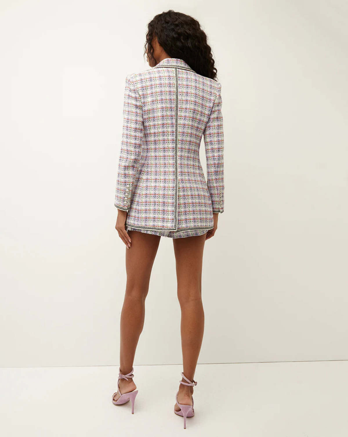 Veronica Beard Etney Dickey Jacket - Light Violet Multi - Image 4 of 6