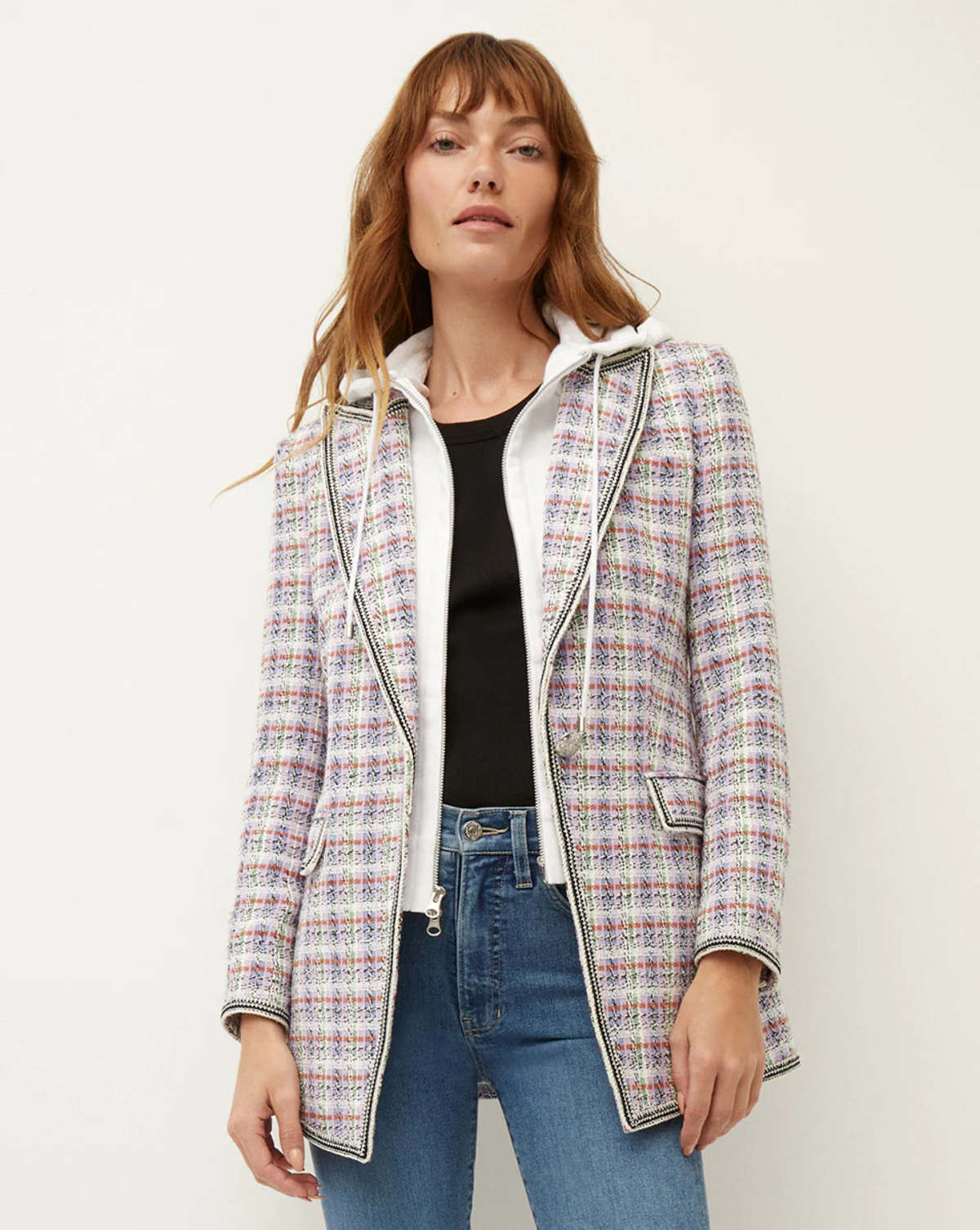 Veronica Beard Etney Dickey Jacket - Light Violet Multi - Image 5 of 6
