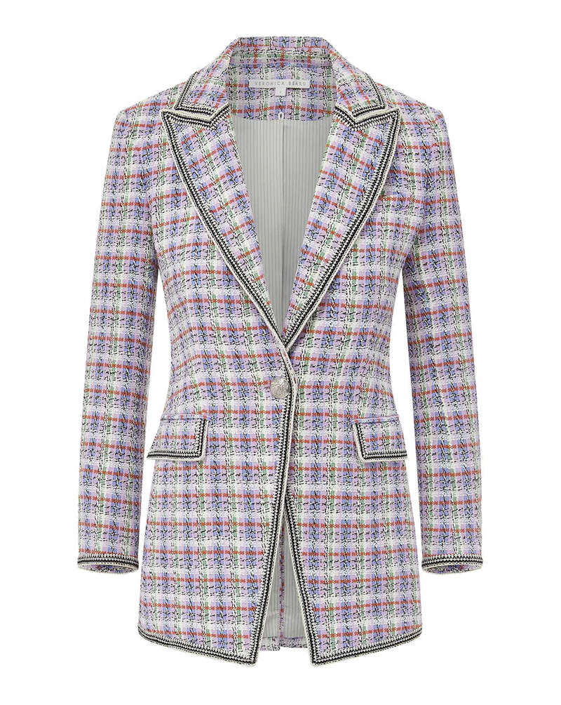 Veronica Beard Etney Dickey Jacket - Light Violet Multi