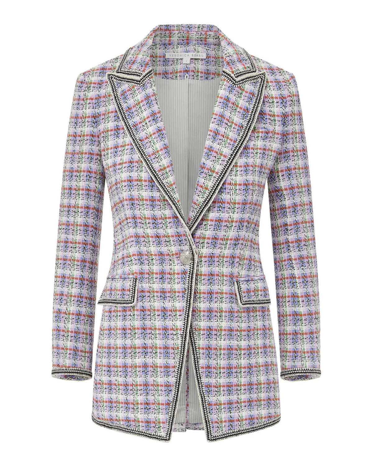 Veronica Beard Etney Dickey Jacket - Light Violet Multi - Image 6 of 6