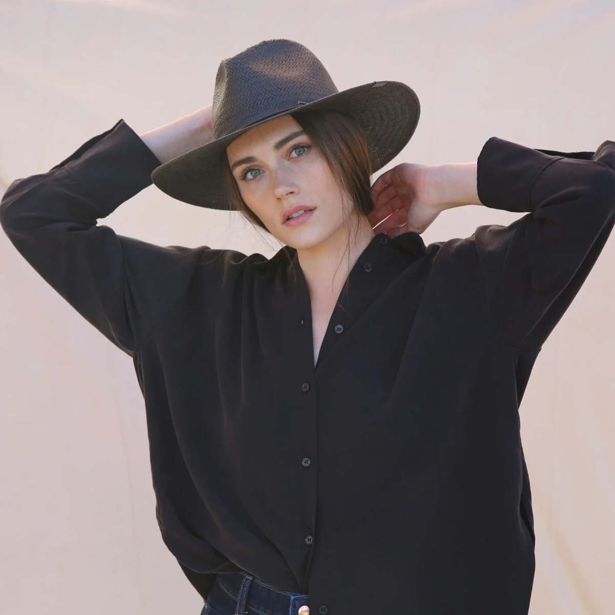Kin The Label Kin The Label Brooke Hat - Black | Garmentory