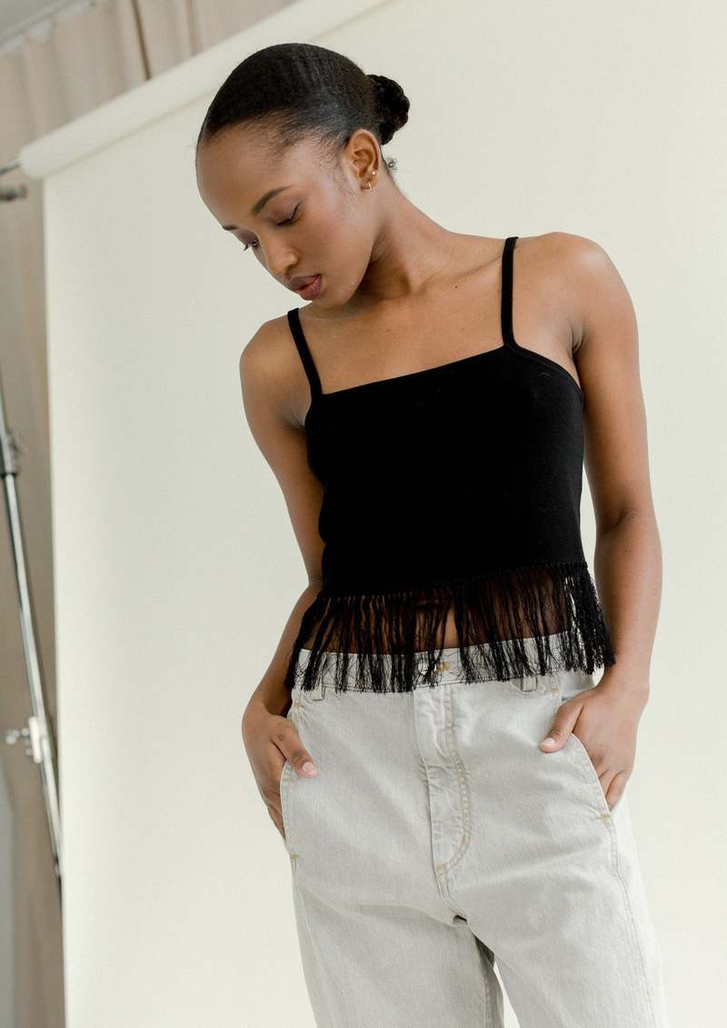 Maryam Nassir Zadeh Lexi Tank - Black | Garmentory