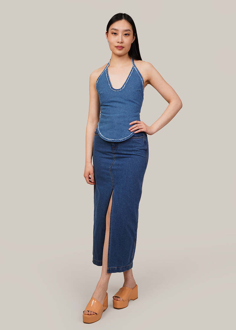 Mundaka Recycled Denim Babe Top