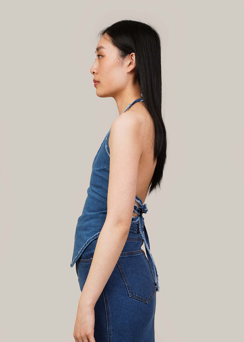 Mundaka Recycled Denim Babe Top