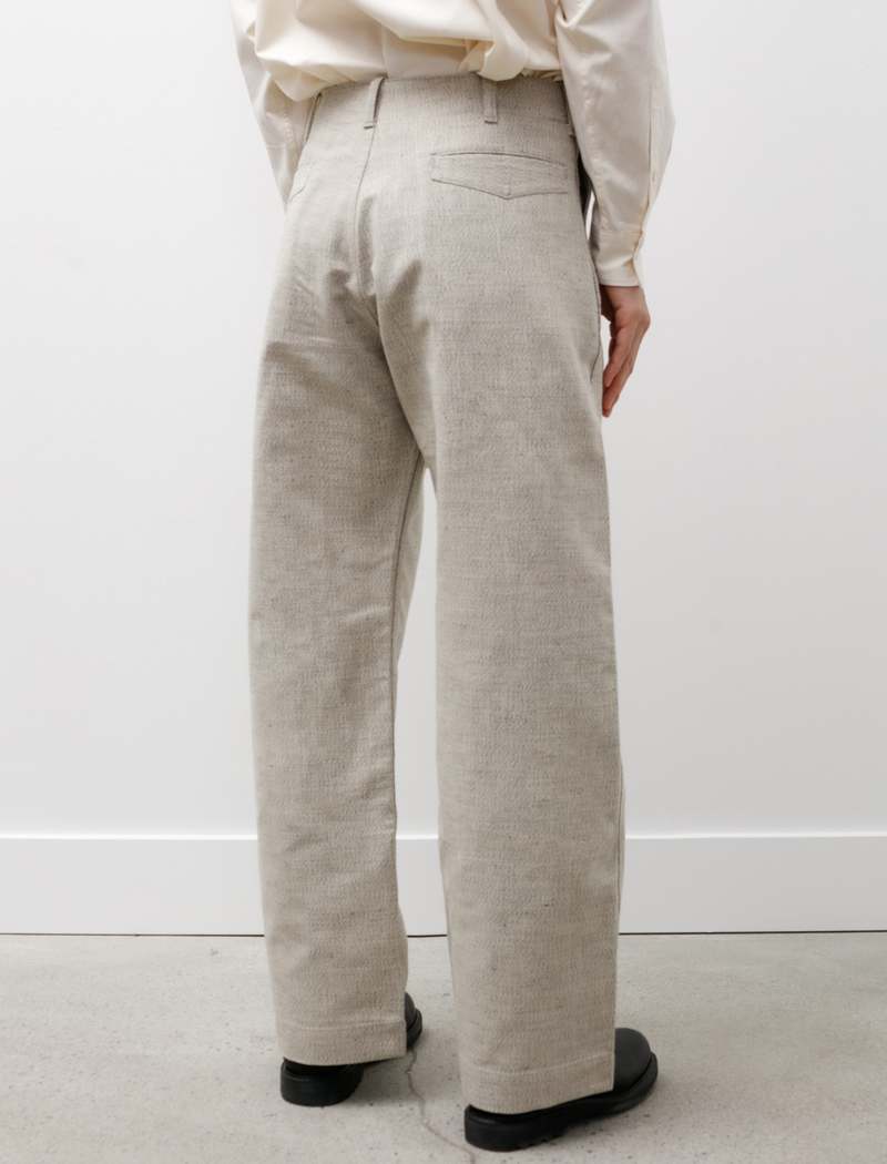 Taiga Takahashi Mens Lot 202 Engineer Trousers - Melange Ivory