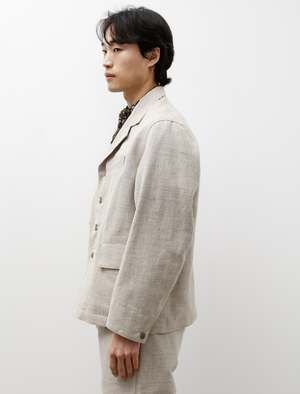 Taiga Takahashi Mens Lot 308 Sack Jacket - Melange Ivory | Garmentory