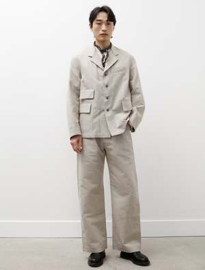 Taiga Takahashi Mens Lot 308 Sack Jacket - Melange Ivory | Garmentory