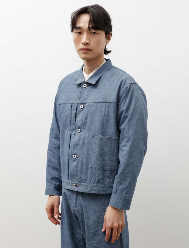 T.T【Lot.309 BUCKLE-BACKED JACKET】40 Taiga Takahashi Mens Lot 309 Buckle Backed Jacket - Indigo