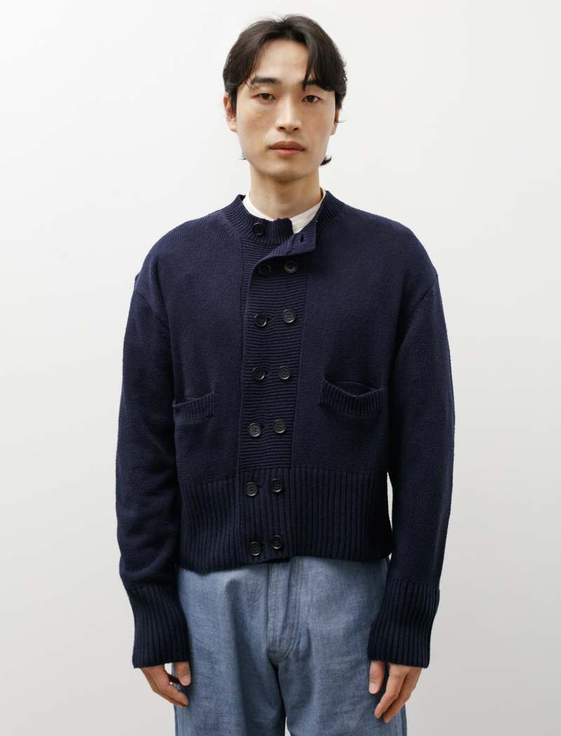 Taiga Takahashi Mens Lot 506 DB Cardigan - Navy | Garmentory