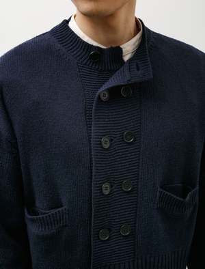 Taiga Takahashi Mens Lot 506 DB Cardigan - Navy | Garmentory