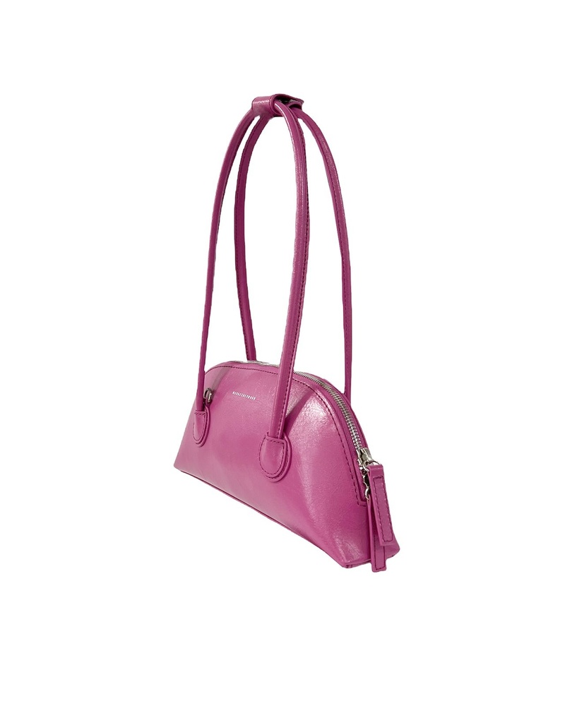 Marge Sherwood Bessette Crinkled Leather Shoulder Bag - Rose