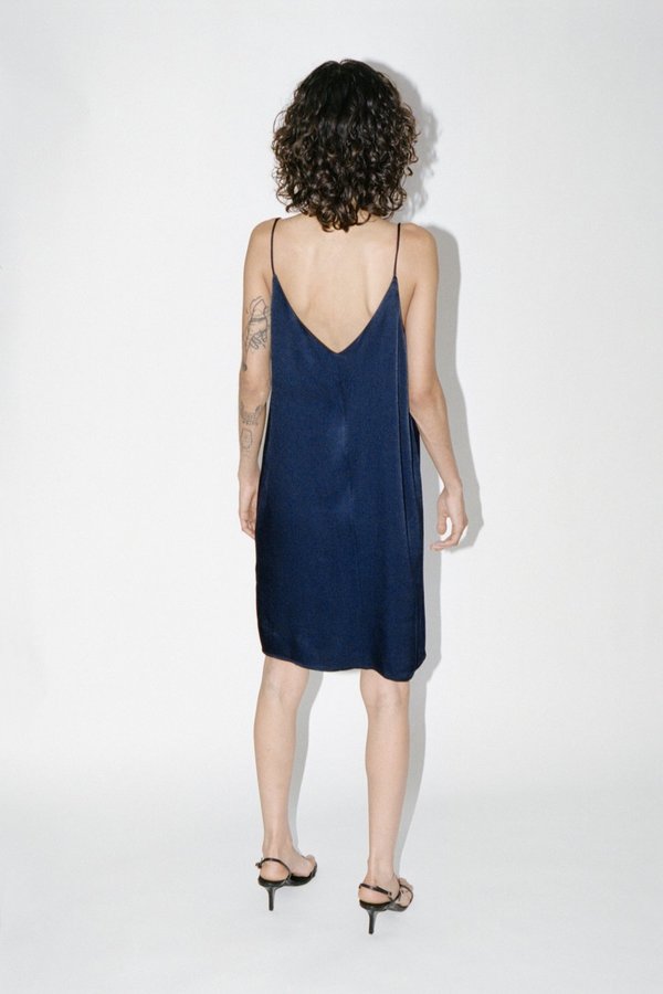 Waves of Hydra Hunnis Mini Slip Dress - Navy | Garmentory