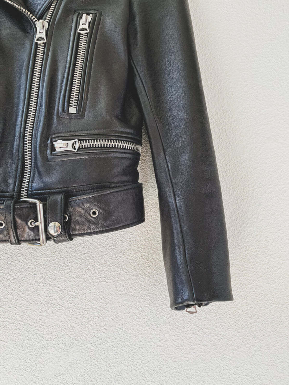 Deep Lake  ACNE LEATHER MOTO JACKET SIZE XS - Image 4 of 6