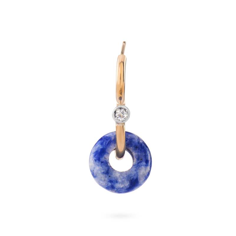 Ornate Collection Mini Poise Sodalite Earring - 9kt Gold Ornate Collection Mini Poise Sodalite Earring - 9kt Gold