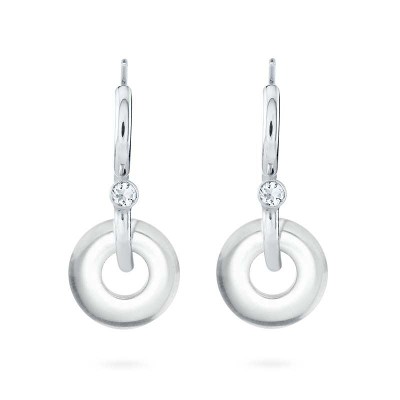 Signature Poise Silver Quartz Earrings