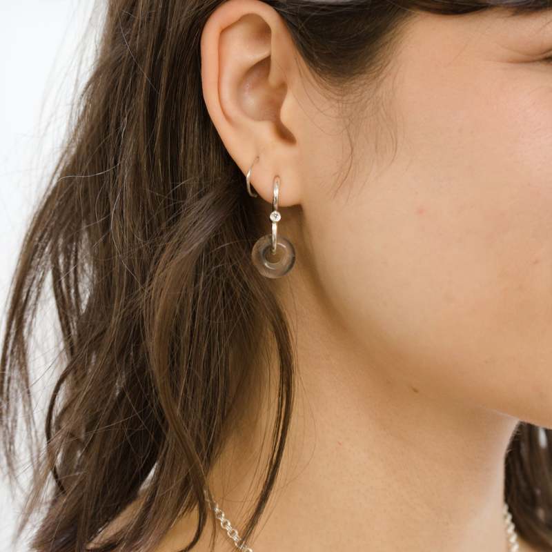Signature Poise Silver Quartz Earrings