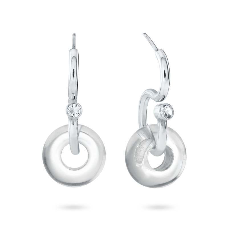 Signature Poise Silver Quartz Earrings