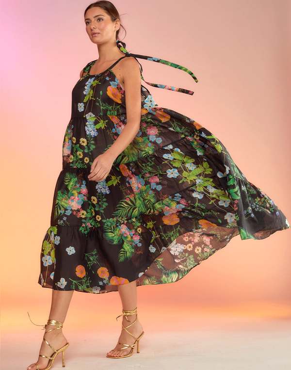 chinese dress ladies Umbria Silk Dress – Cynthia Rowley main image 0